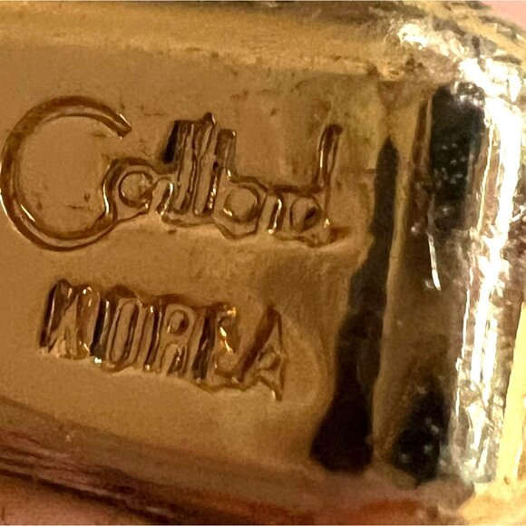 Vintage Colibri Lighter Intricate Gold & Brown Design Cigarette Case/Money Clip - Picture 2 of 13